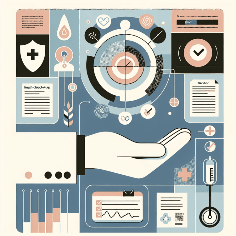 다양한 검진 결과지와 메모를 정리하는 손