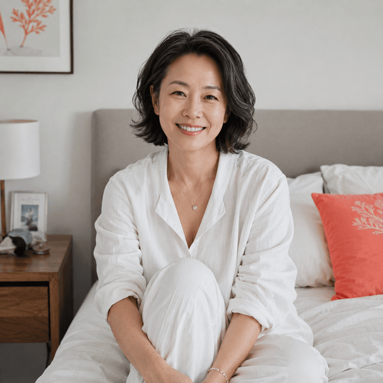 새벽에 깨어난 50대 여성