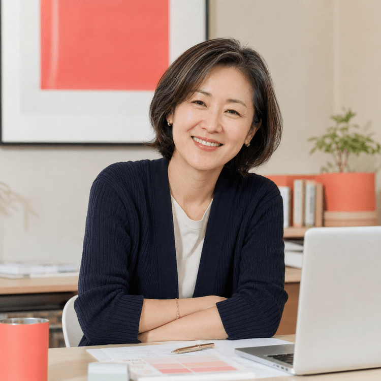 50대 여성이 IRP 화면을 보는 모습