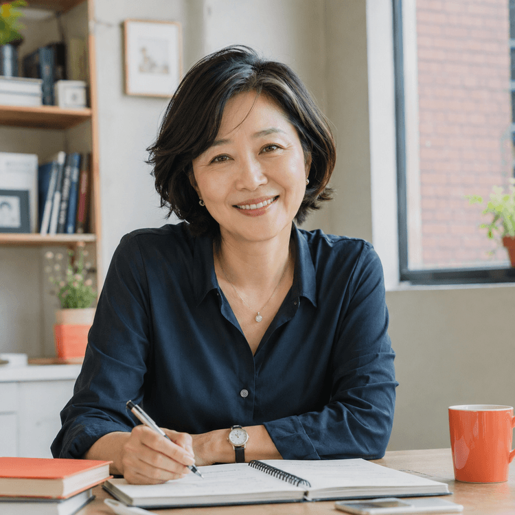50대 여성 자격증 공부 중