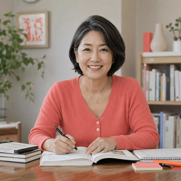 50대 여성 자격증 공부 중