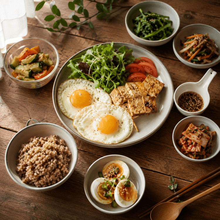 단백질 식단 한 접시