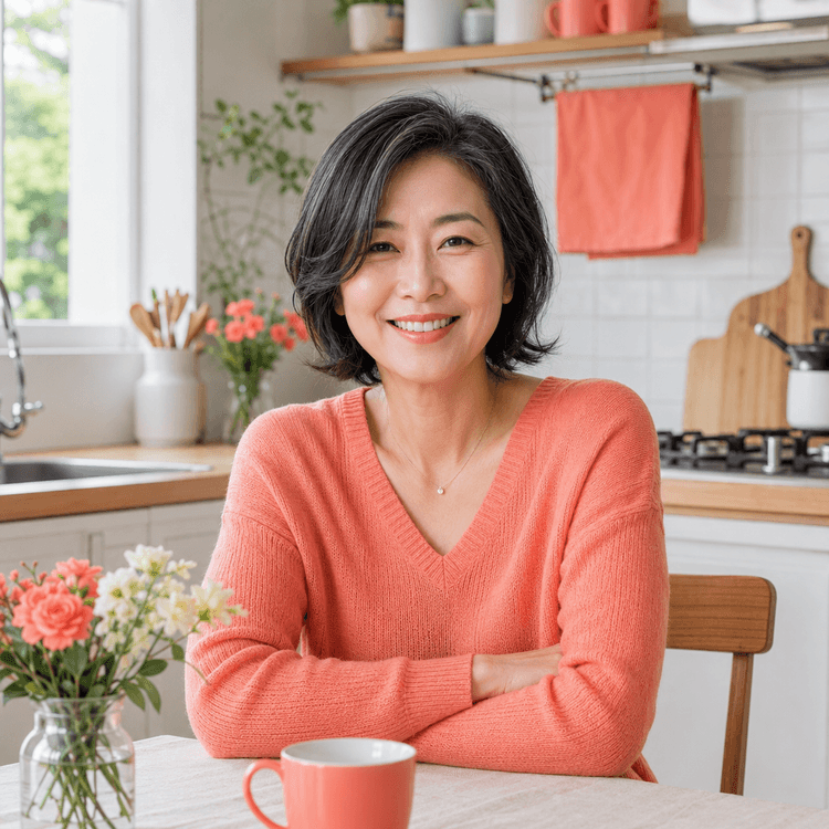 가계부 쓰는 50대 여성