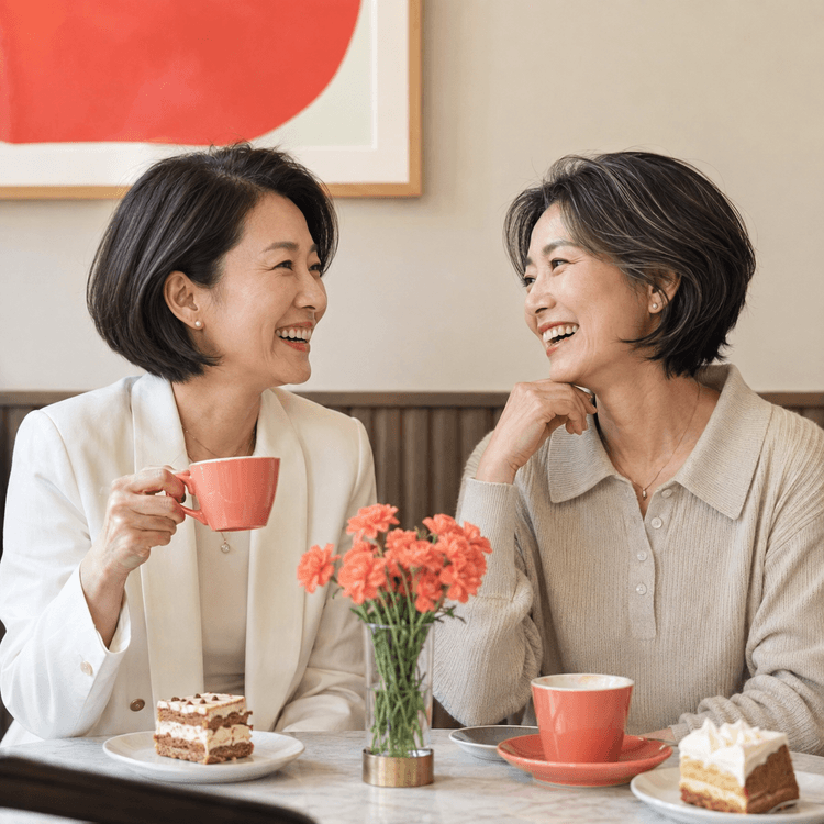 책 들고 대화하는 50대 여성들