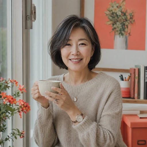 자격증 공부하는 50대 여성