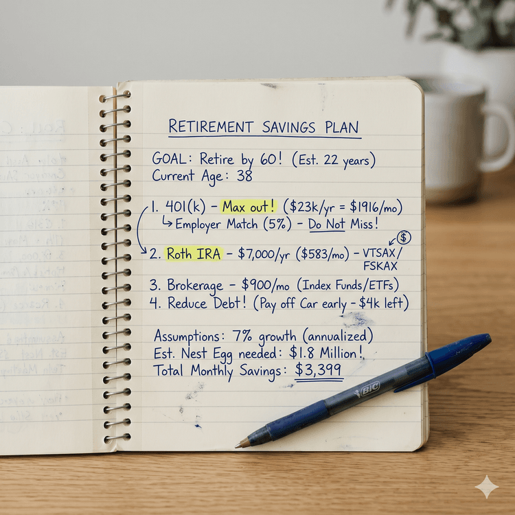 mature Korean woman financial planning home desk