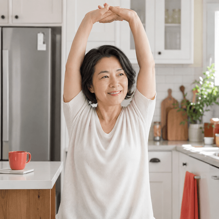 50대 여성 건강 스트레칭
